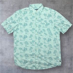 Chaps Light Green Palm Print Shirt